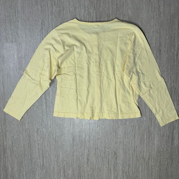 Vintage 90s Womens Button Up Beach Shirt Taste Buds USA Yellow Sandals - Picture 4 of 8